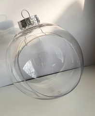 Шар прозрачный пластиковый с отверстием, 10 см, 1 шт.