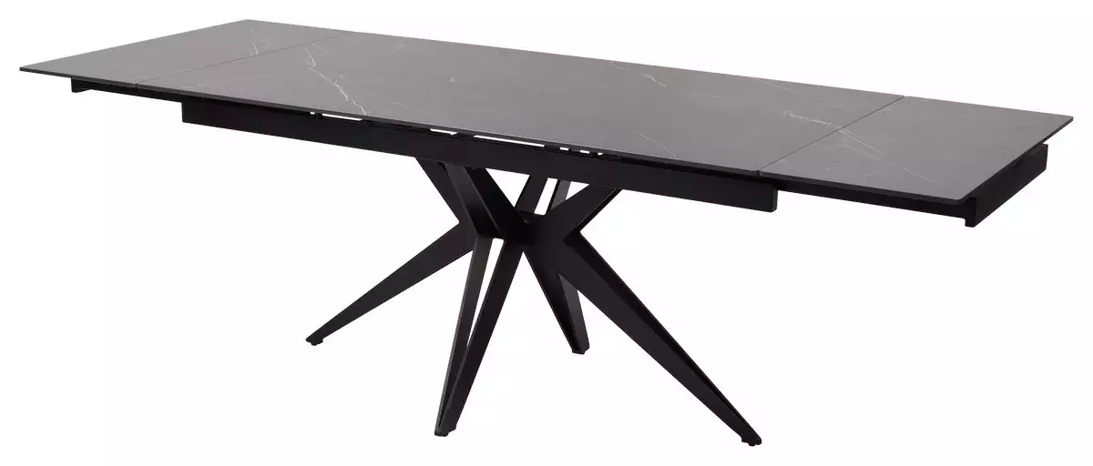 Стол FORIO 160 MATT BLACK MARBLE SOLID CERAMIC / BLACK, DISAUR