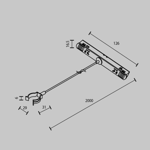 Комплектующие для трекового светильника Maytoni Accessories for tracks exility TRA101SWT-2B