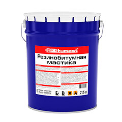 Мастика резинобитумная Битумаст, металлическое ведро, 21,5 л
