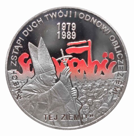 10 злотых. Выборы 4 июня 1989 года. 2009 год. Польша. Серебро