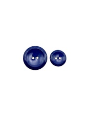 Пуговица на 2 прокола, цвет: синий, 40L (25мм)
