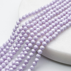 Фианит "матовый" (кубический цирконий), цвет лавандовый, размер около 3 мм, цена за нить 38 см