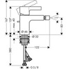 Смеситель для биде однорычажный с донным клапаном Hansgrohe Metris S 31261000