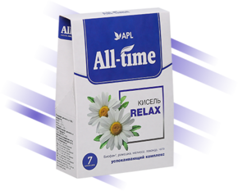 APL. Кисель  All-Time Relax с успокаивающим комплексом и Биофеном 7 пакетиков по 20 граммов