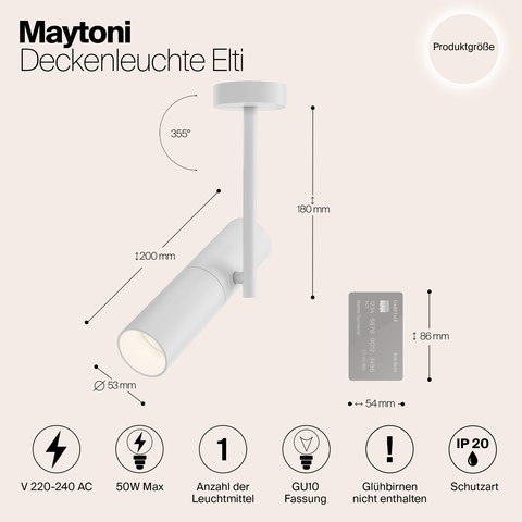 Накладной светильник Maytoni Elti C020CL-01W
