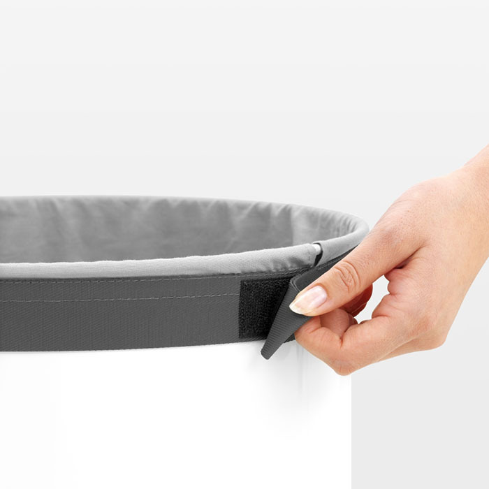 Бак для белья с пробковой крышкой (35 л), Белый, арт. 104367 - фото 3