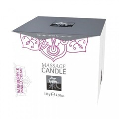 Массажные свечка с ароматом Малина & Ванильный крем от Shiatsu 130 гр.