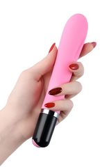 Розовый вибратор POLLY с 7 режимами вибрации - 18,3 см. - 