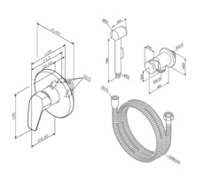 Гигиенический набор для скрытого монтажа AM.PM Gem - F40H9000