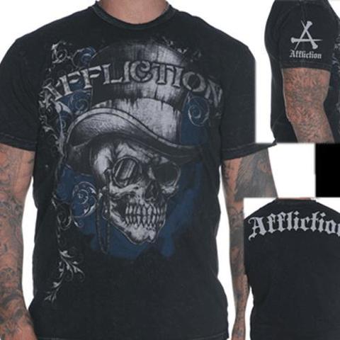 Affliction | Футболка мужская Monocle Tee A491 перед и детали