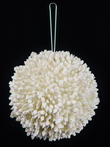 Шар хрустальный 22см ChristmasDeLuxe белый