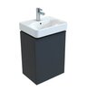 Шкафчик для раковины Geberit Smyle Square, с одной дверцей: B=49.2см, H=61.7см, T=40.6см, Темно-серый / Матовое покрытие