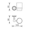 Aquanet 4684 4684 Стакан стекло с держателем Aquanet, золото (189282)