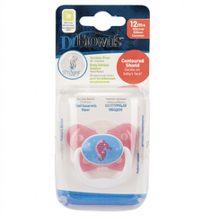 Пустышка PreVent БАБОЧКА, 12+ месяцев, с крышкой, для девочек (стандарт)