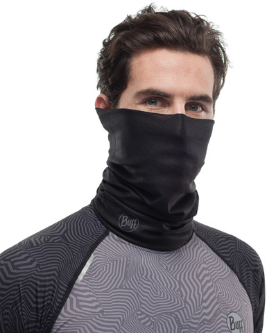 Картинка бандана-труба Buff CoolNet Solid Black - 2