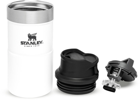 Картинка термостакан Stanley Classic Trigger Action 0,25L One hand 2.0 Белая - 2