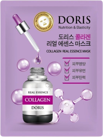 Jigott Doris Pearl Real Essence Mask Маска на тканевой основе с экстрактом жемчуга и цветков подсолнечника
