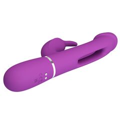 Фиолетовый вибратор-кролик с функцией фингеринга Kampas - 23,2 см. - 