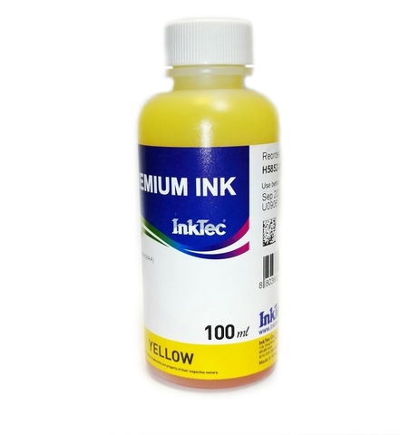 Чернила InkTec H8950D-100MY для принтеров HP, желтые водные, 100 мл