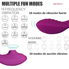 Вагинально - клиторальный G-spot стимулятор BomBomda_Фиолетовый_Режимы работы