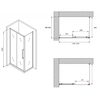 Abber Schwarzer Diamant AG30120BH-S50B Душевой уголок, 120x50x195