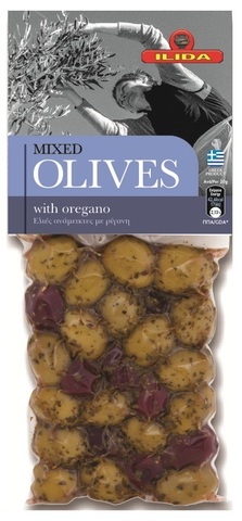 Оливки микс с орегано OLIVES с косточкой 150 гр
