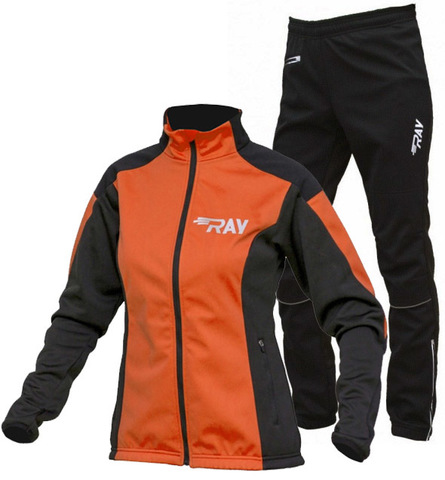 Утеплённый лыжный костюм RAY Pro Race WS Orange-Black 2018 женский