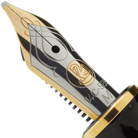 Ручка перьевая Pelikan Souverän® Black and Green GT, F (994855)