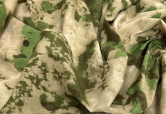 Ткань сорочечная Вискоза камуфляж ВО, 140 г/м2, 20% вискоза, 80% п/э, зелёный мох