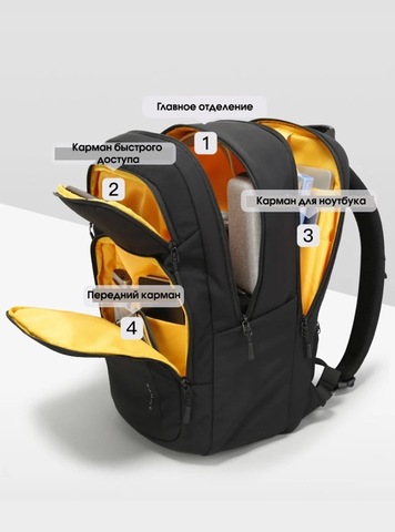 Картинка рюкзак городской Bange BG-7839 Black - 3