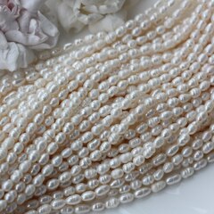 Жемчуг натуральный речной, рис, 5,7-7,2 мм, 1 нить, Ж024