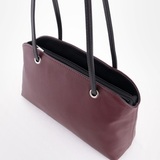 Сумка Саломея 620 гладкий бордо + черный