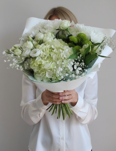 Букет с гортензией Нежное облако