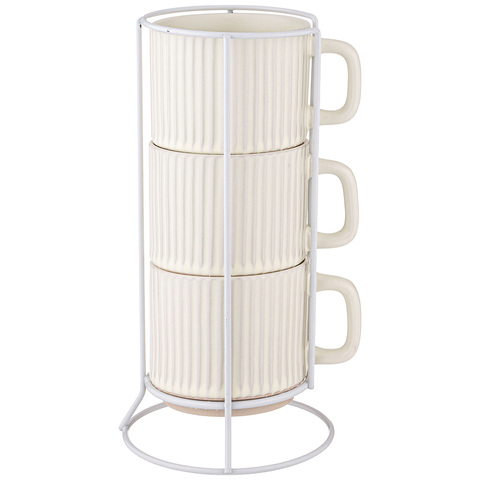 Набор из 3 чашек Lefard на металлической подставке, 260 мл