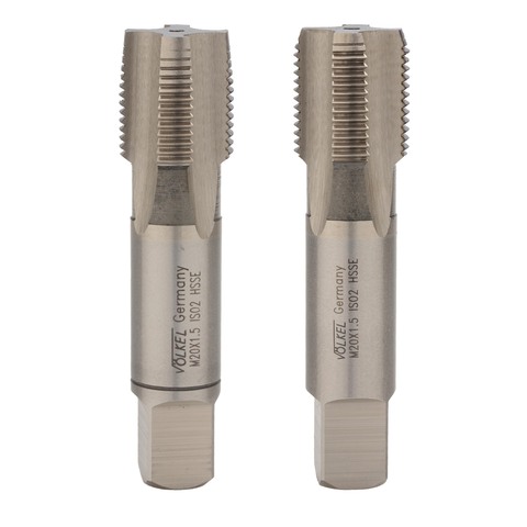 Метчик М20х1,5 (Комплект 2шт) DIN2181 HSSE 6h 80мм a=12 Volkel 56384