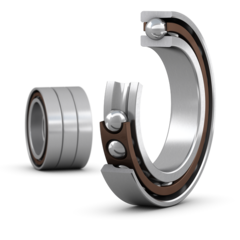 Matched set of three super-precision, high-capacity, D design, single row angular contact ball bearings 7020 ACD/P4ATGB