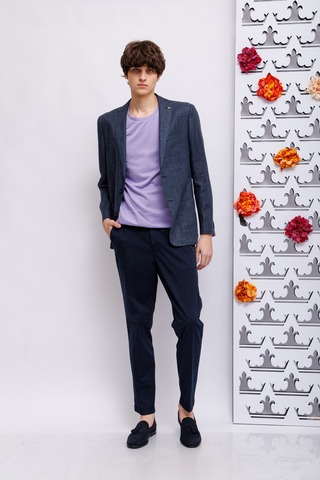 CC Collection by CORNELIANI Пиджак льняной с лиоцеллом в выработку