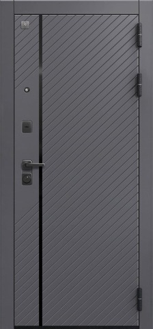 Теплая дверь входная Сезам V-18 (2026), 2 замка, 1,4 мм металл, (черный муар/графит кашемир+белый кашемир) #2