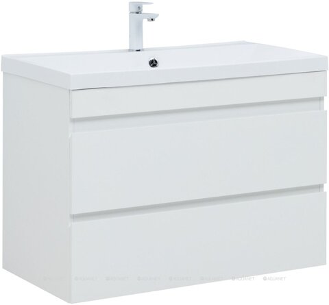 Aquanet 335872 Тумба с раковиной Нота new 90 цв.белый глянец (335872)