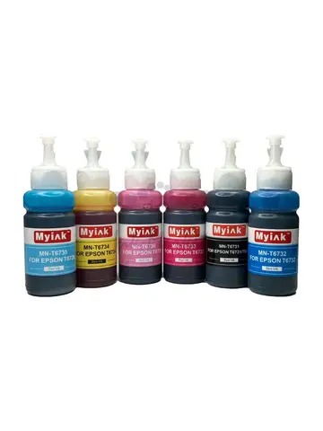 Чернила MyInk для Epson Ecotank L800, L805, L1800, L850, L810 (T6731-T6736), водные, комплект 6 цветов по 70 мл