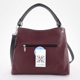 Сумка Саломея 264 наппа бордо + черный