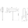 Delabie 5162N Поручень для унитаза