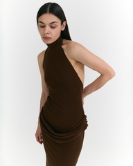 Трикотажное платье с драпировкой