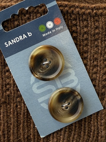 Пуговицы Sandra, 25,5 мм (2 шт на блистере)