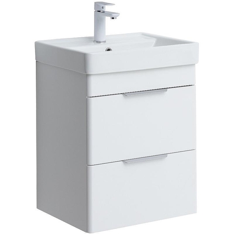 Aquanet Ирис New 312422 Тумба с раковиной, цвет: белый