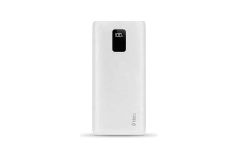 Внешний аккумулятор TTEC PowerSlim Trio LCD 20000mAh PD 22,5W Powerbank with Trio Cable, белый