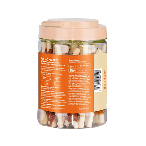 Лакомство Мнямс На каждый день для собак Палочки с куриным и утиным мясом 340 г