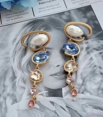 Серьги длинные OSCAR DE LA RENTA с подвесками