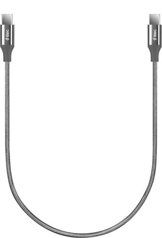 Кабель TTEC AlumiCable 65W USB-C to USB-C Fast Charge Cable, 30см, серый космос
